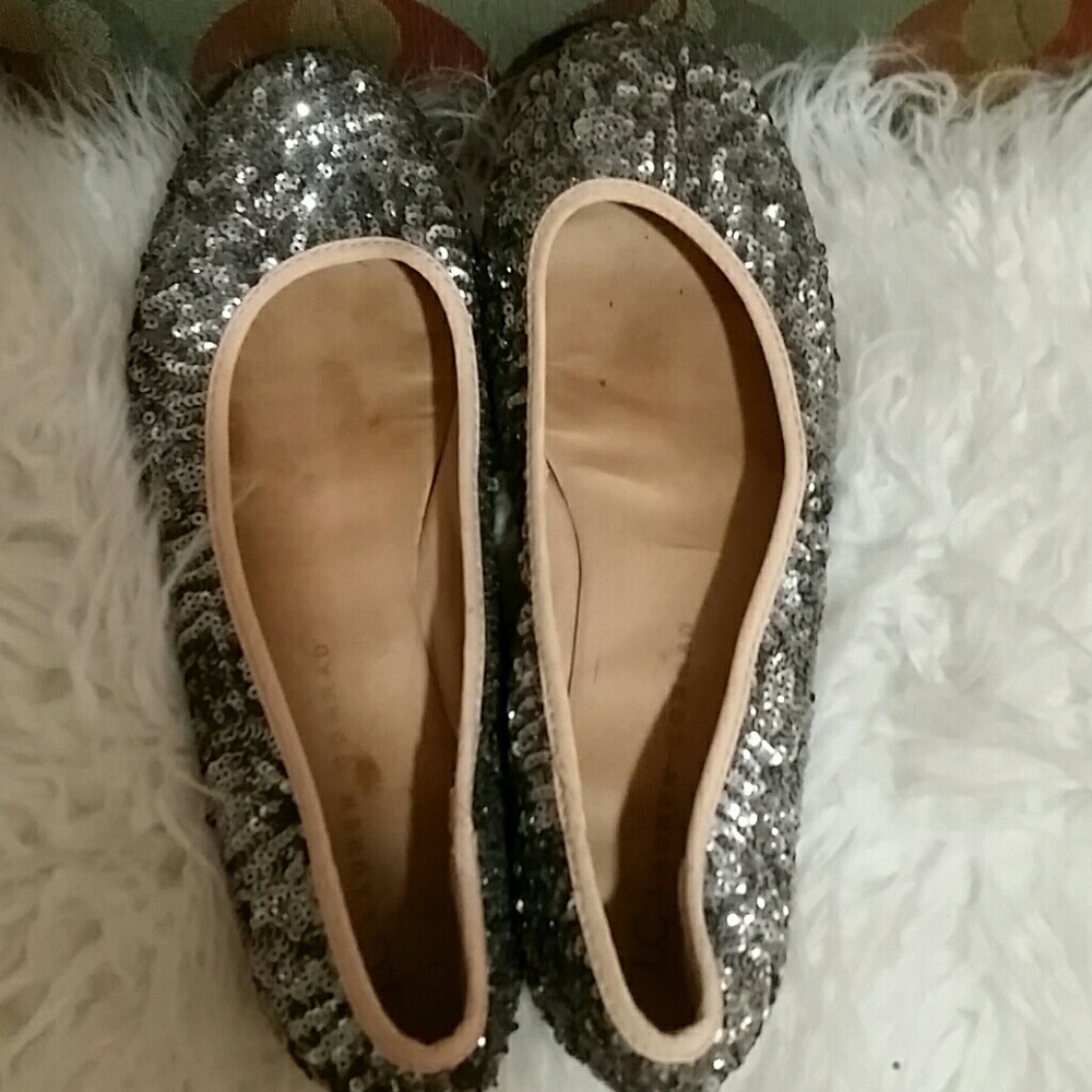 Silver Sequin flats